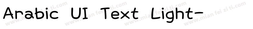 Arabic UI Text Light字体转换
